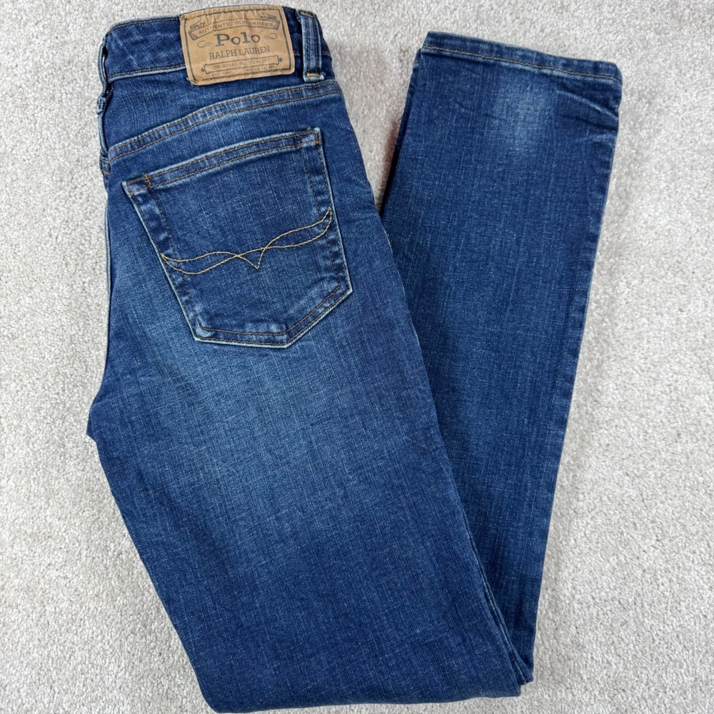 Polo Ralph Lauren Kids Blue Slim Straight Stretch Jeans Size 16 RN 41381